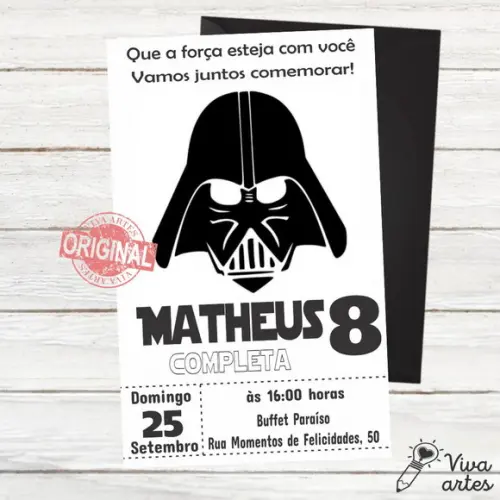Convite Digital Star Wars