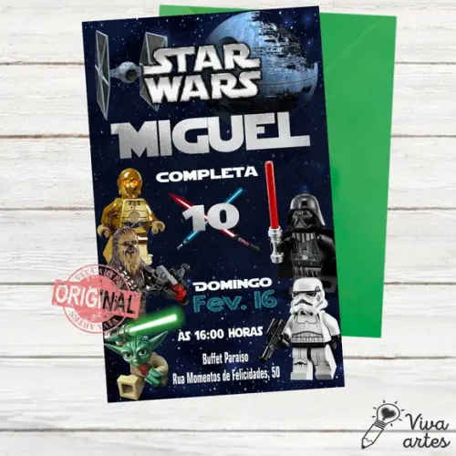 Convite Digital Star Wars