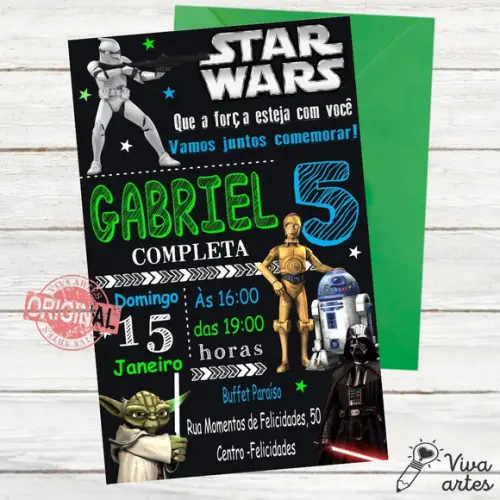Convite Digital Star Wars