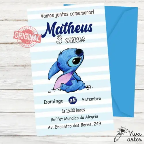 Convite Digital Stitch