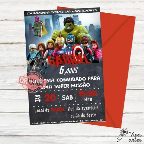 Convite Digital Super Heróis