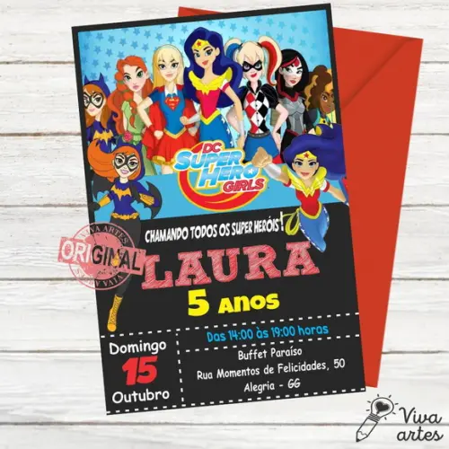 Convite Digital Super Heroínas