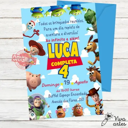 Convite Digital Toy Story