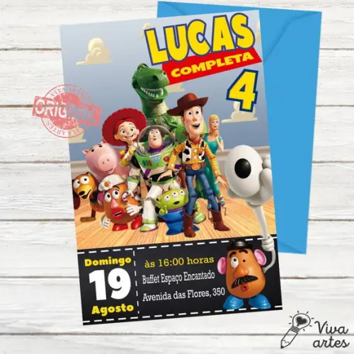 Convite Digital Toy Story