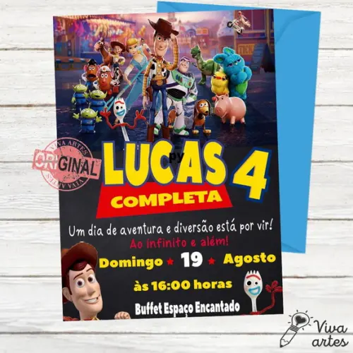 Convite Digital Toy Story