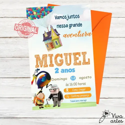 Convite Digital Up Altas Aventuras Interativo
