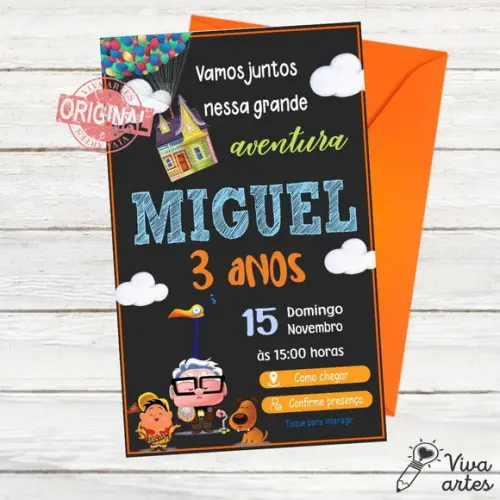 Convite Digital Up Altas Aventuras Interativo
