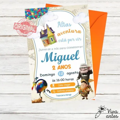 Convite Digital Up Altas Aventuras Interativo