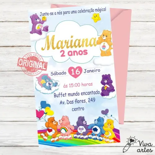 Convite Digital Ursinhos Carinhosos