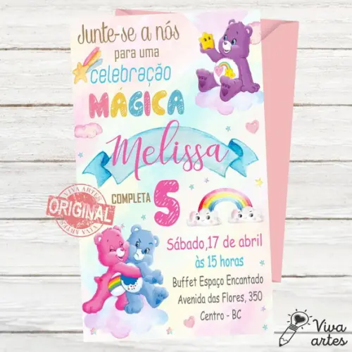 Convite Digital Ursinhos Carinhosos