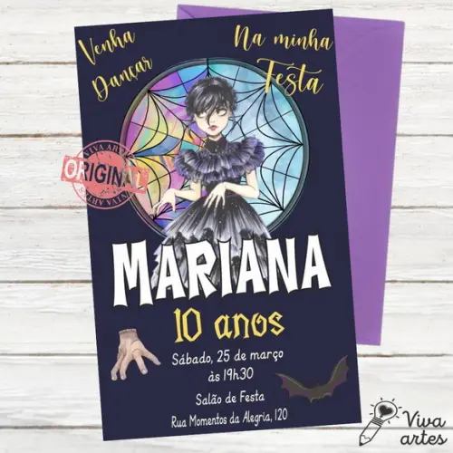 Convite Digital Wandinha Addams