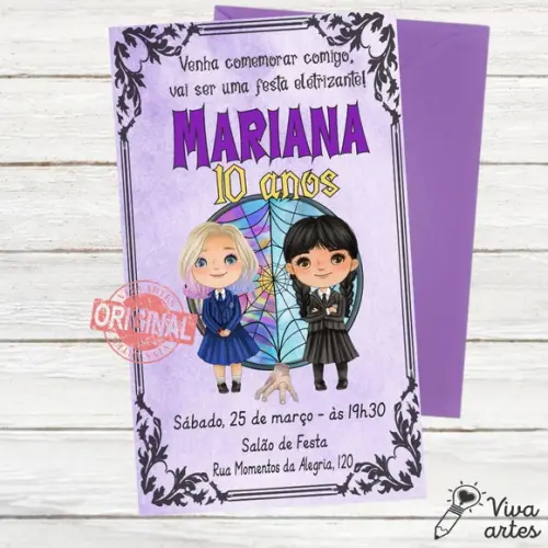 Convite Digital Wandinha Addams
