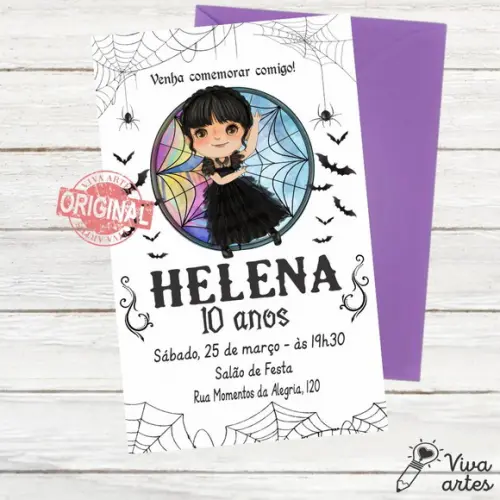 Convite Digital Wandinha Addams