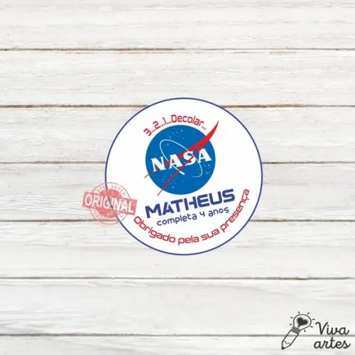 Tag Lembrancinha Astronauta Arte Digital