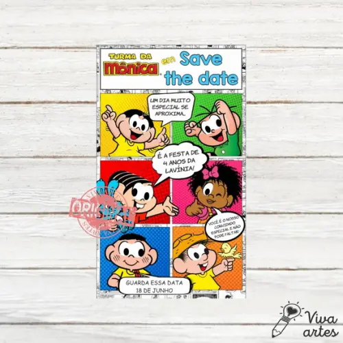Save The Date Digital Turma da Mônica