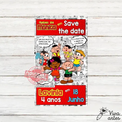 Save The Date Digital Turma da Mônica
