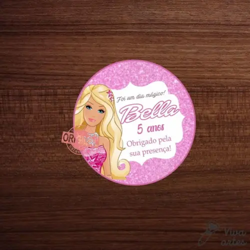 Tag Lembrancinha Barbie Arquivo Digital