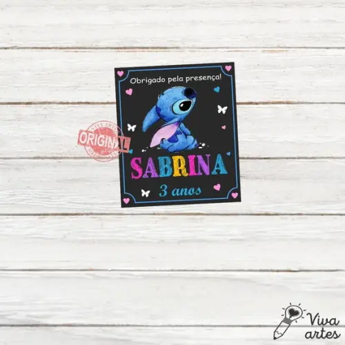 Tag Lembrancinhas Digital Lilo e Stitch