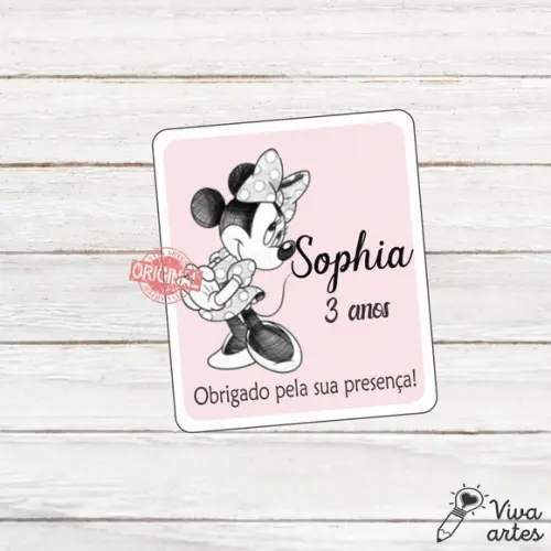 Tag Lembrancinhas Digital Minnie