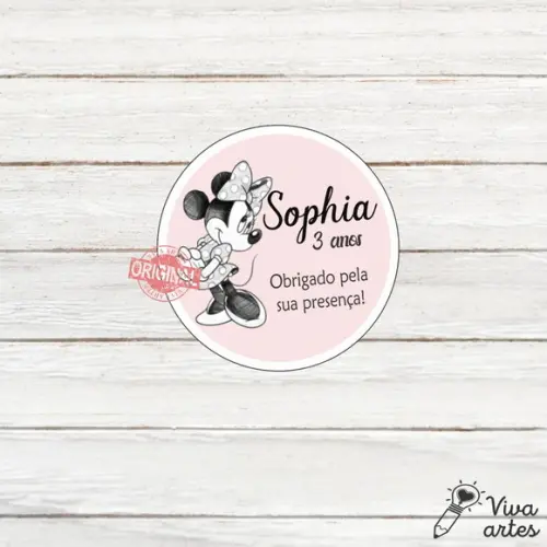 Tag Lembrancinhas Digital Minnie