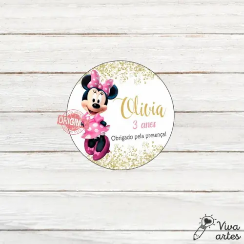 Tag Lembrancinhas Digital Minnie