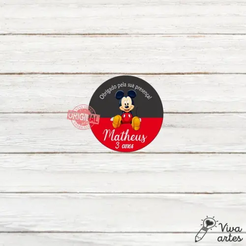 Tag Lembrancinhas Digital Mickey