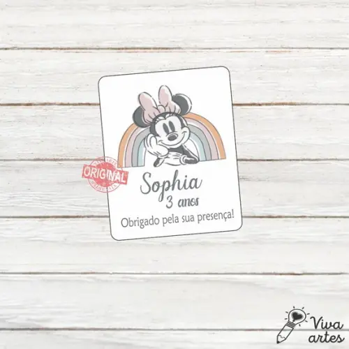 Tag Lembrancinhas Digital Minnie