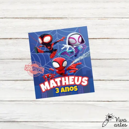 Tag Lembrancinhas Digital Spider Man