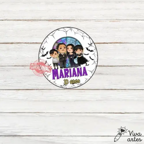 Tag Lembrancinhas Digital Wandinha