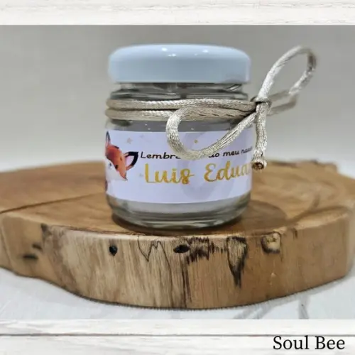 Kit de Mini Lembrancinha Maternidade Vela Perfumada