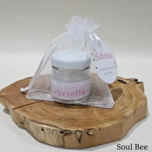 Mini Vela Perfumada Maternidade Menina com Tag e Saquinho