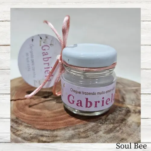 Mini Vela Perfumada Maternidade Menina com Tag