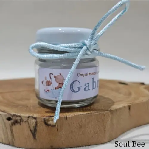 Mini Vela Perfumada Maternidade Menino com Tag