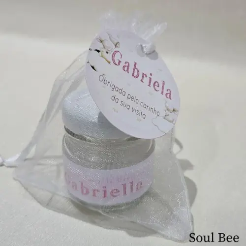 Mini Vela Perfumada Maternidade Menino com Tag e Saquinho