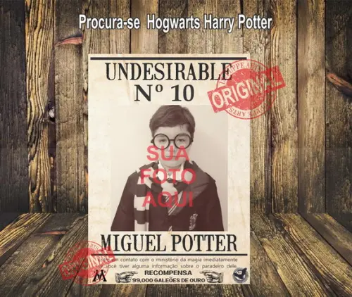 Placa Procura-se Hogwarts Harry Potter