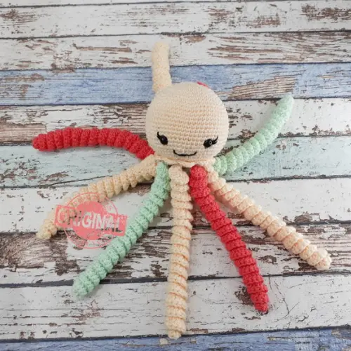 Polvo Colorido Amigurumi