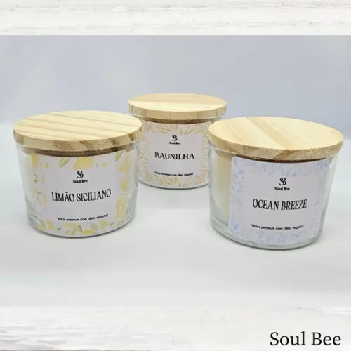 Trio de Vela / Limão Siciliano, Bergamota e Oceano Breeze