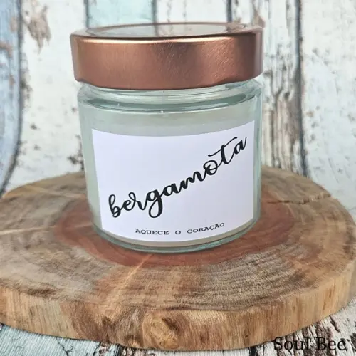 Vela Aromática Alegria Bergamota - Coleção Good Vibes