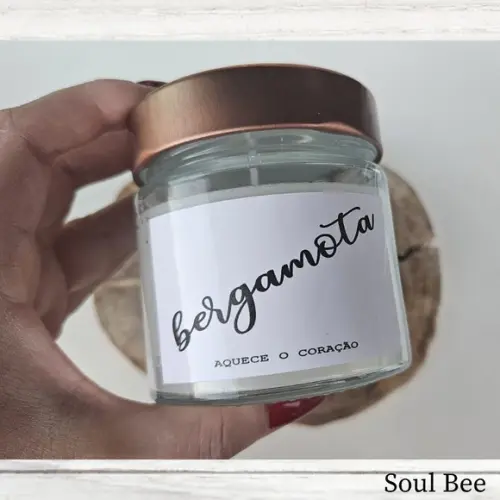 Vela Aromática Alegria Bergamota - Coleção Good Vibes