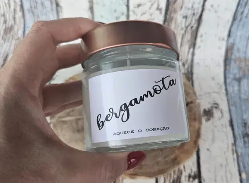 Vela Aromática Alegria Bergamota - Coleção Good Vibes