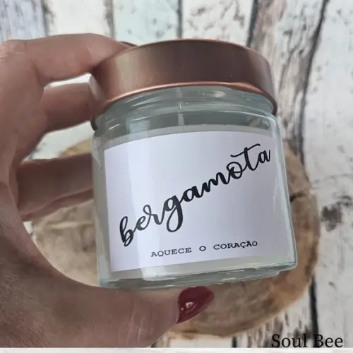 Vela Aromática Alegria Bergamota - Coleção Good Vibes