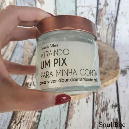Vela Aromática Atraindo Um Pix - Good Vibes