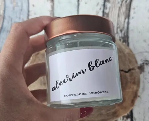 Vela Aromática Carinho Alecrim Blanc - Coleção Good Vibes