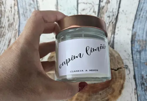 Vela Aromática Equilíbrio Capim Limão - Coleção Good Vibes