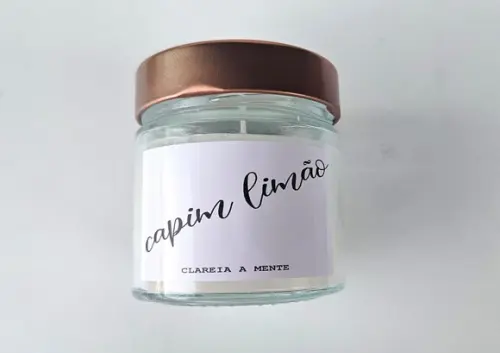 Vela Aromática Equilíbrio Capim Limão - Coleção Good Vibes