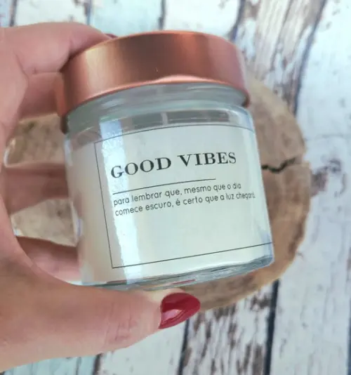 Vela Aromática Perfumada Premium Good Vibes