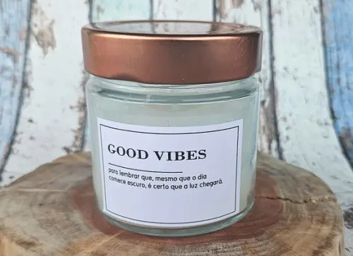 Vela Aromática Perfumada Premium Good Vibes