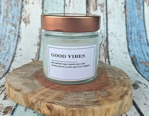 Vela Aromática Perfumada Premium Good Vibes