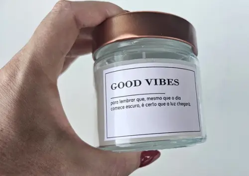Vela Aromática Perfumada Premium Good Vibes