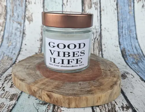 Vela Aromática Perfumada Premium Good Vibes
